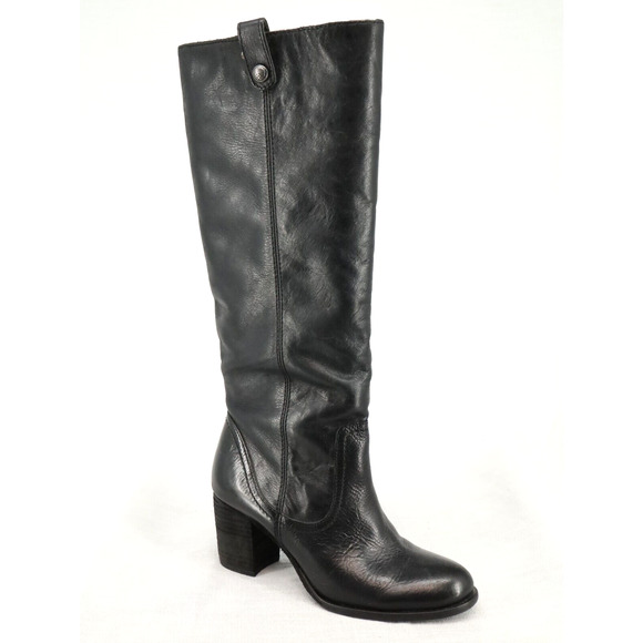 Vince Camuto Shoes - Vince Camuto Boots Womens 5.5 Black Leather Knee High Block Heel Riding